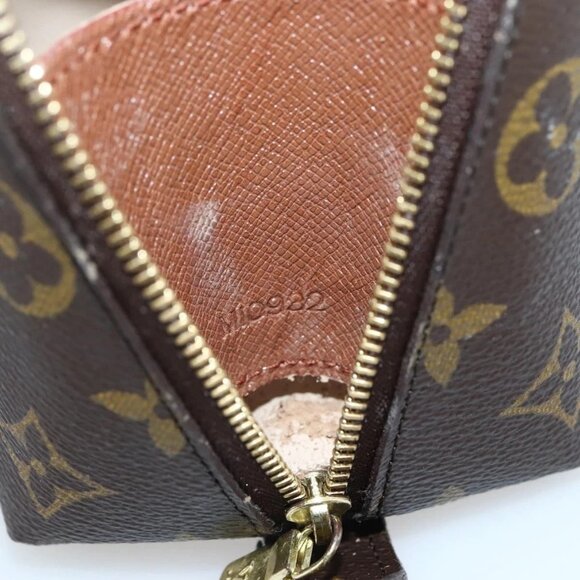 LOUIS VUITTON Monogram Trousse Demi Ronde Cosmetic Pouch LV Auth - Picture 16 of 16